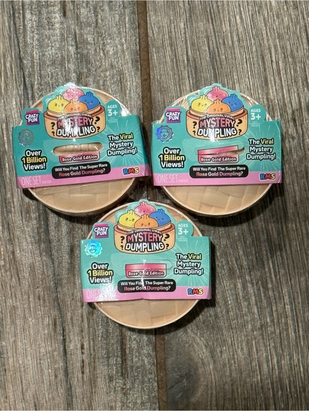 Crazy Fun Mystery Dumpling Rose Gold Edition Surprise Toy - 3 Pack
